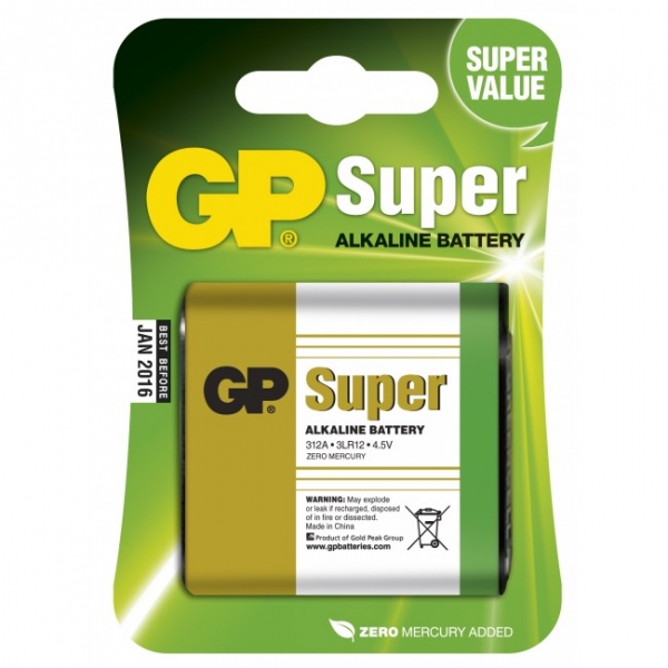 Blockbatterie Alkaline 1 x 3LR12 4,5V SUPER - GP Battery