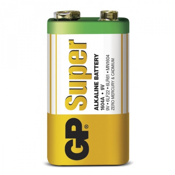 Blockbatterie Alkaline 1 x 9V / 6LF22 SUPER - 9V - GP Battery