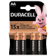 Duracell Duralock Basic C&B LR6 AA 4 x Alkaline-Batterien