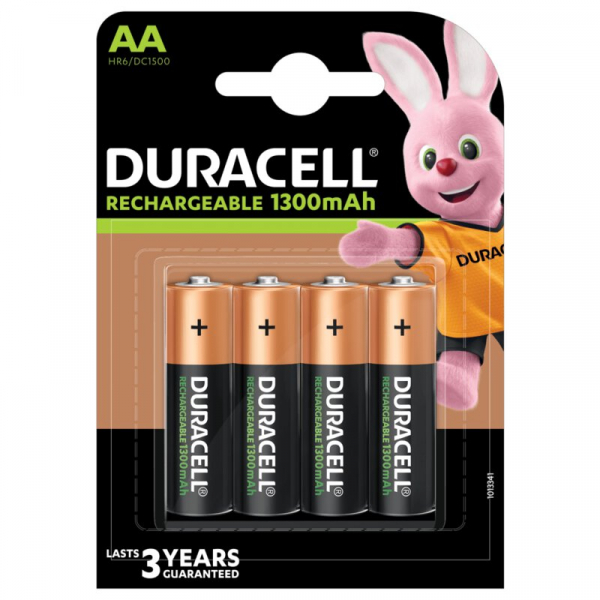 Duracell wiederaufladbar R6/AA Ni-MH 1300 mAh x 4 batterien