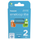 Panasonic Eneloop Lite NEW R6/AA 950mAh x 2 wiederaufladbare batterien (blister)