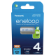 Panasonic Eneloop R03 / AAA 800mAh x 4 wiederaufladbare batterien (blister)