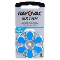 Rayovac Extra 675 für Hörgeräte x 6 Batterien