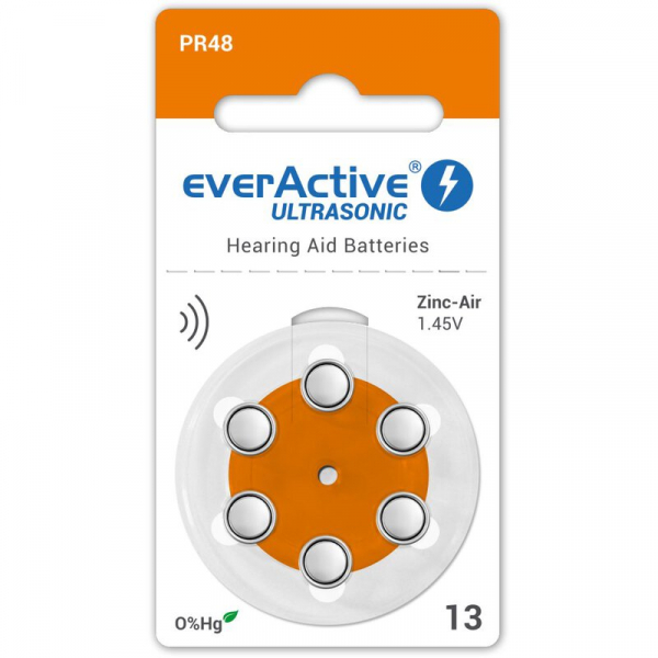 everActive ULTRASONIC 13 für Hörgeräte x 6 batterien