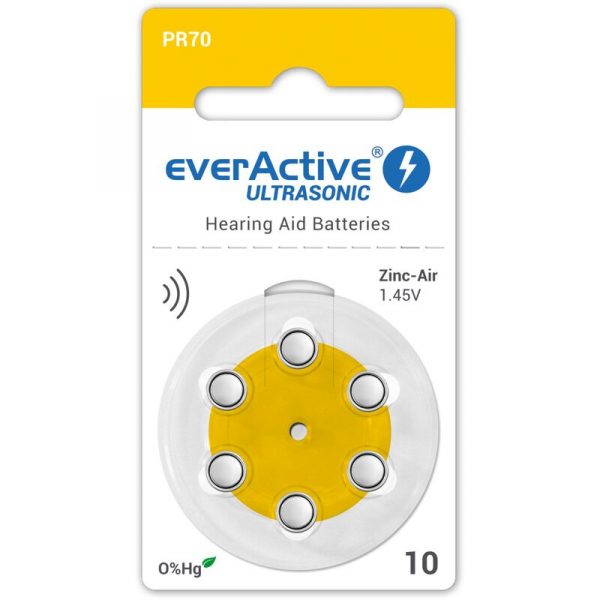 everActive ULTRASONIC 10 für Hörgeräte x 6 batterien