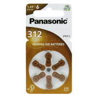 Panasonic 312 für Hörgeräte x 6 batterien