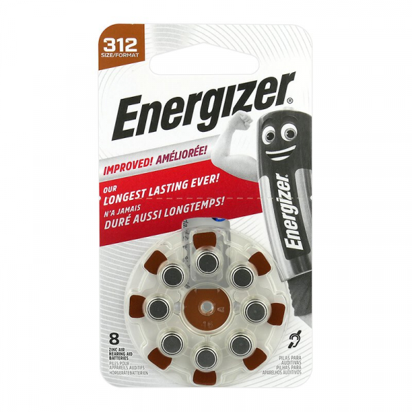 Energizer 312 für Hörgeräte x 8 batterien