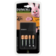 Duracell CEF14 akkuladegerät + 2 x R6/AA 1300 mAh + 2 x R03/AAA 750 mAh