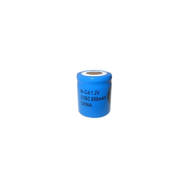 Batterie NiCD 2/3 Sub C 650 mAh Flachkopfbatterie - 1,2V - Evergreen