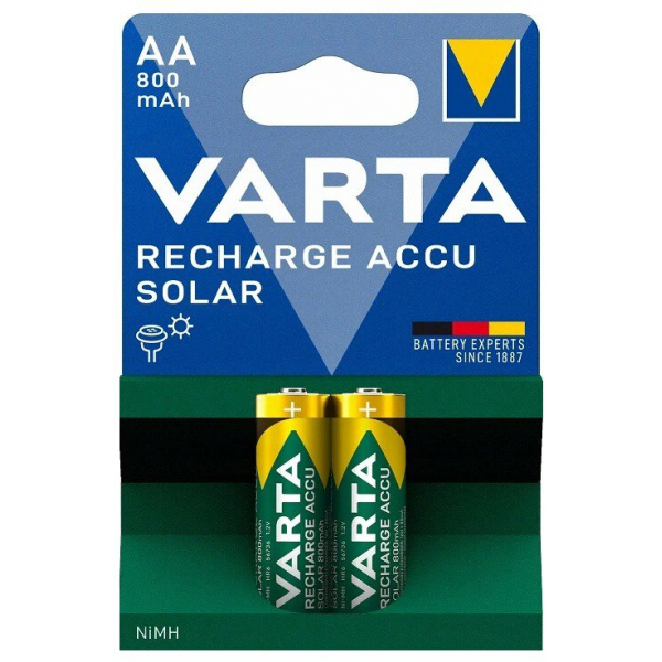 Varta SOLAR LR6/AA Ni-MH 800 mAh x 2 wiederaufladbare batterien