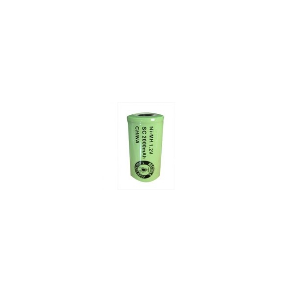 Batterie NiMH Sub C 2000 mAh Flachkopf - 1,2V - Evergreen