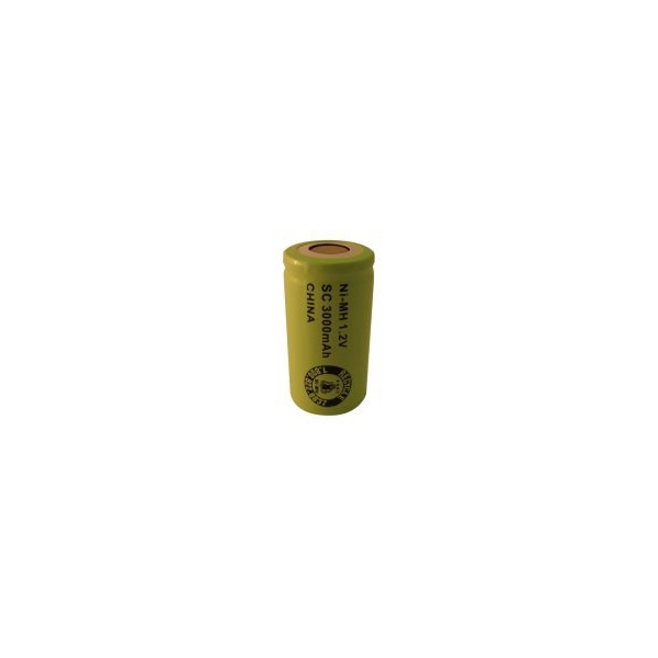 Batterie NiMH Sub C 3000 mAh Flachkopf - 1,2V - Evergreen