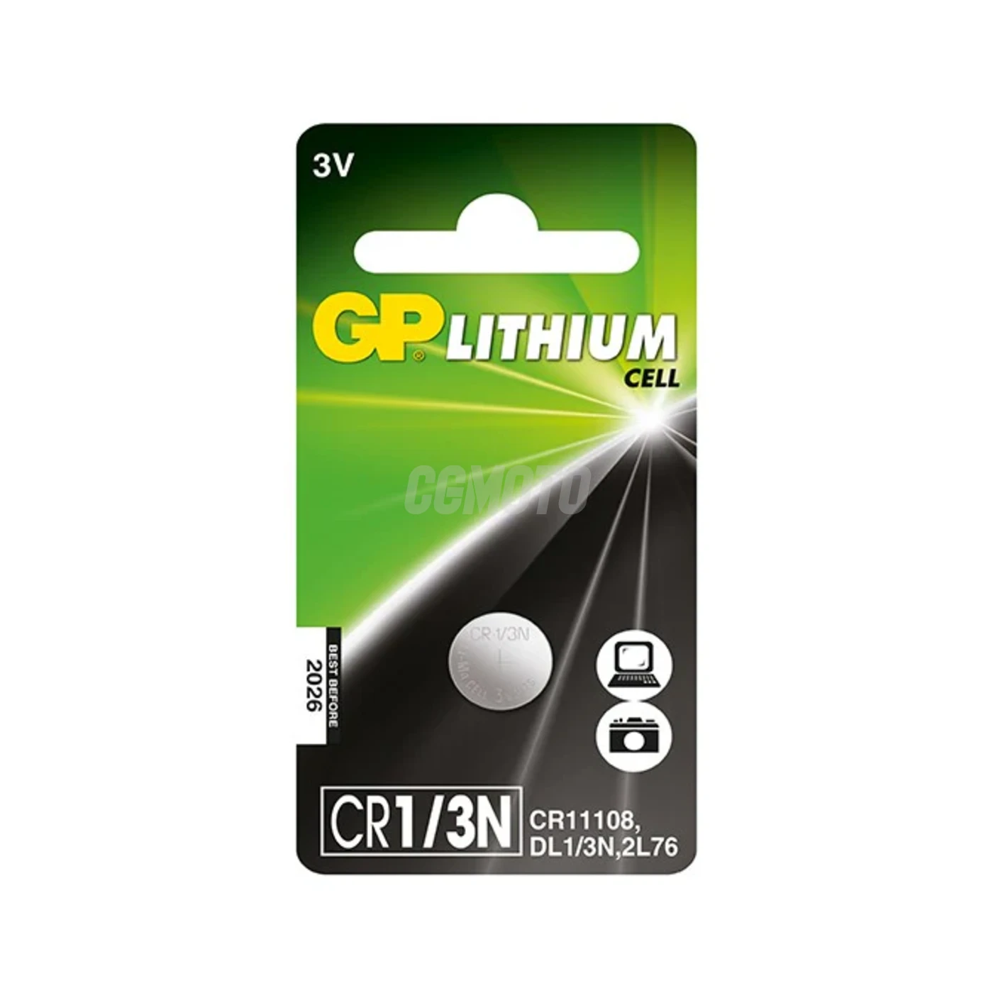 1 Lithium-Knopfzelle CR1/3N 3 V 
