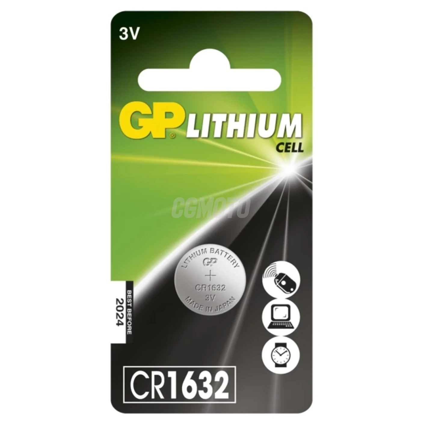 1 Lithium-Knopfzelle CR1632 3 V 