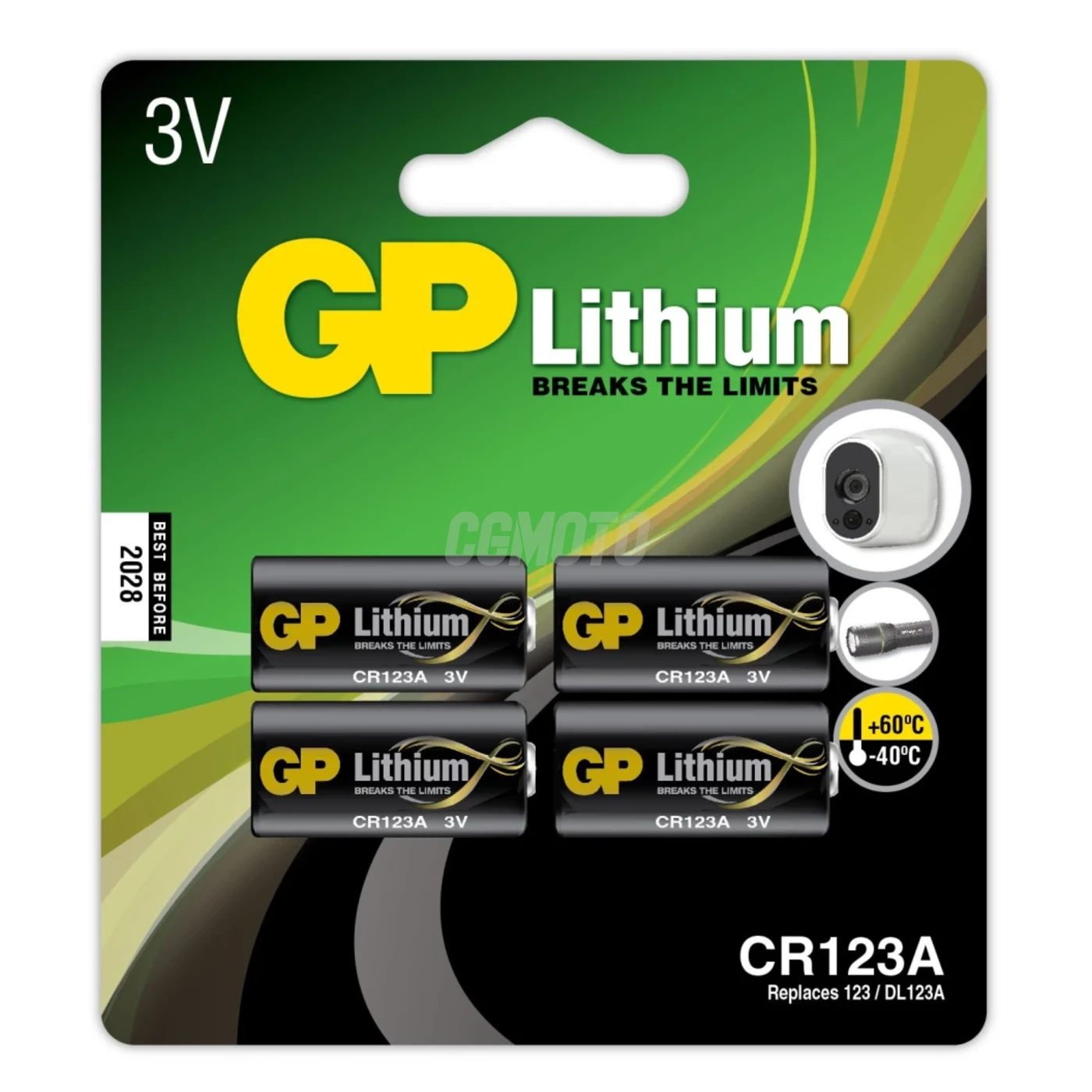 4 lithiumbatterien CR123A 3 V 