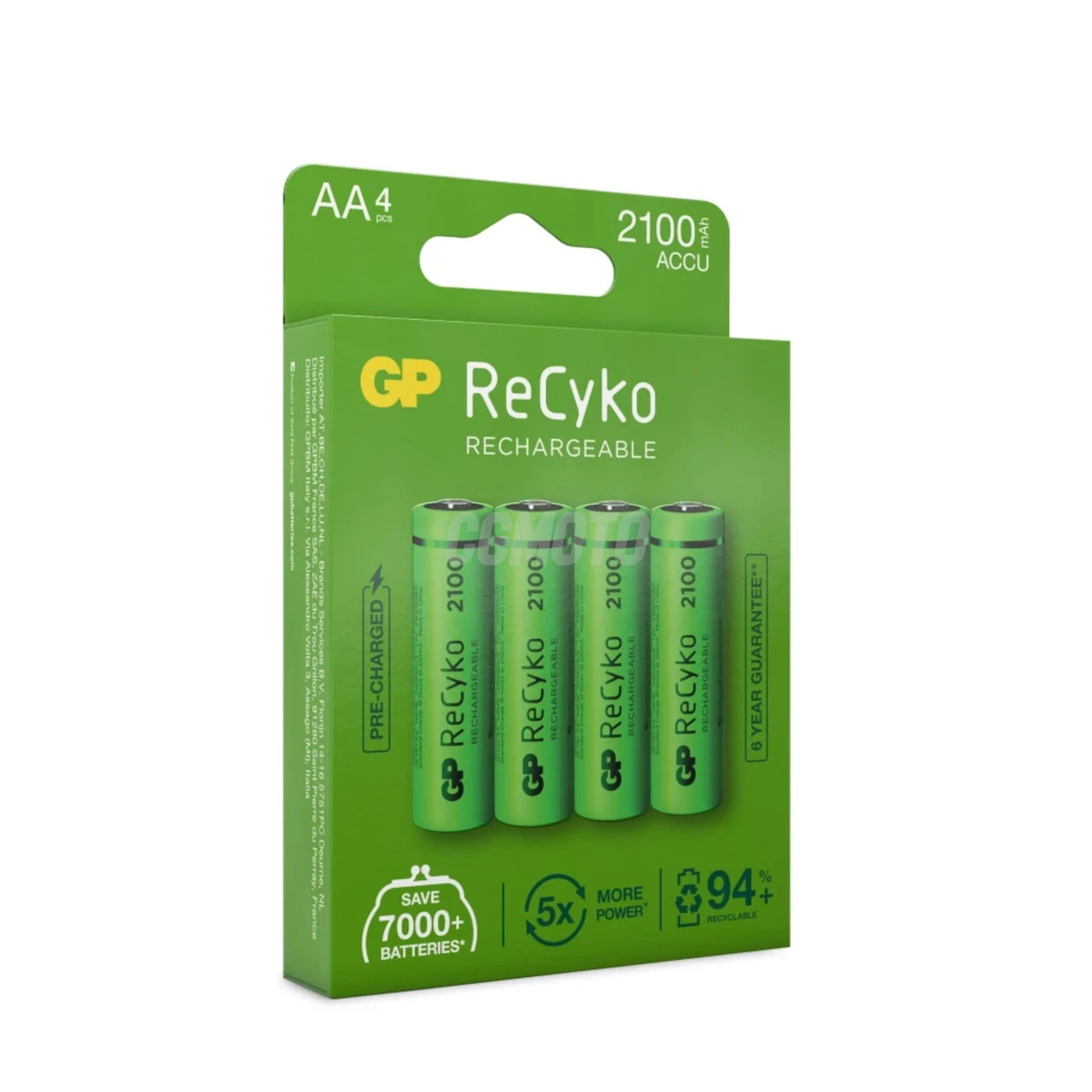 4 wiederaufladbare NIMH-Batterien AA 1,2 V Recyko 2100 mAh 4 wiederaufladbare NIMH-Batterien AA 1,2 V Recyko 2100 mAh