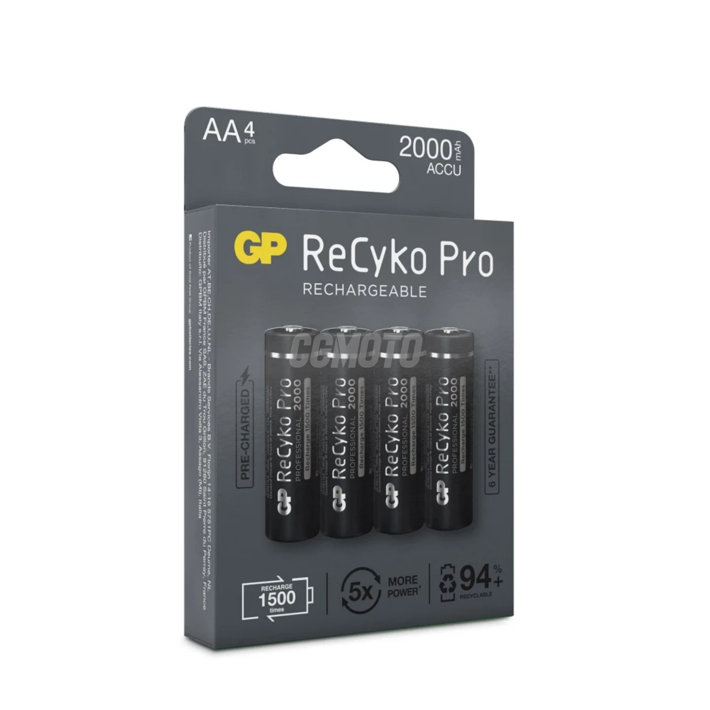4 wiederaufladbare NIMH-Batterien AA 1,2 V Recyko Pro 2000 mAh 4 wiederaufladbare NIMH-Batterien AA 1,2 V Recyko Pro 2000 mAh
