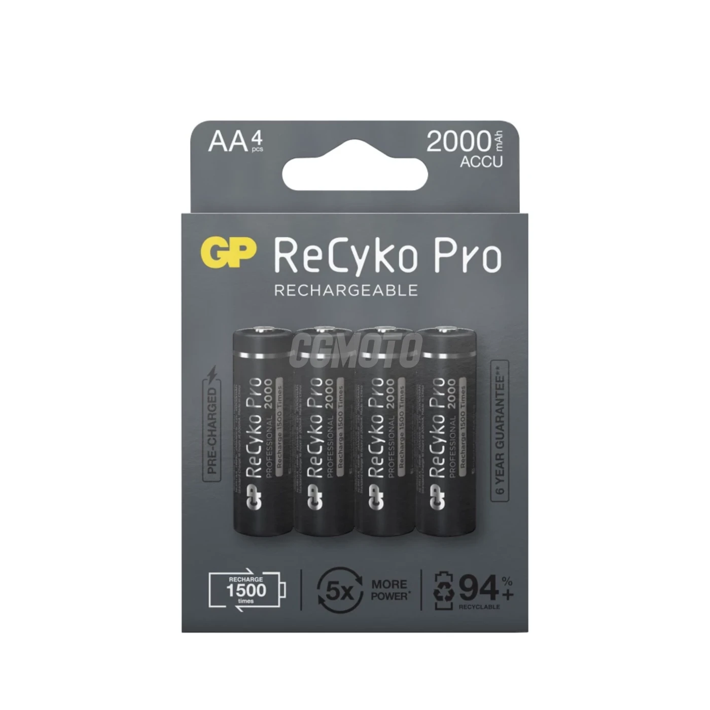 4 wiederaufladbare NIMH-Batterien AA 1,2 V Recyko Pro 2000 mAh 4 wiederaufladbare NIMH-Batterien AA 1,2 V Recyko Pro 2000 mAh