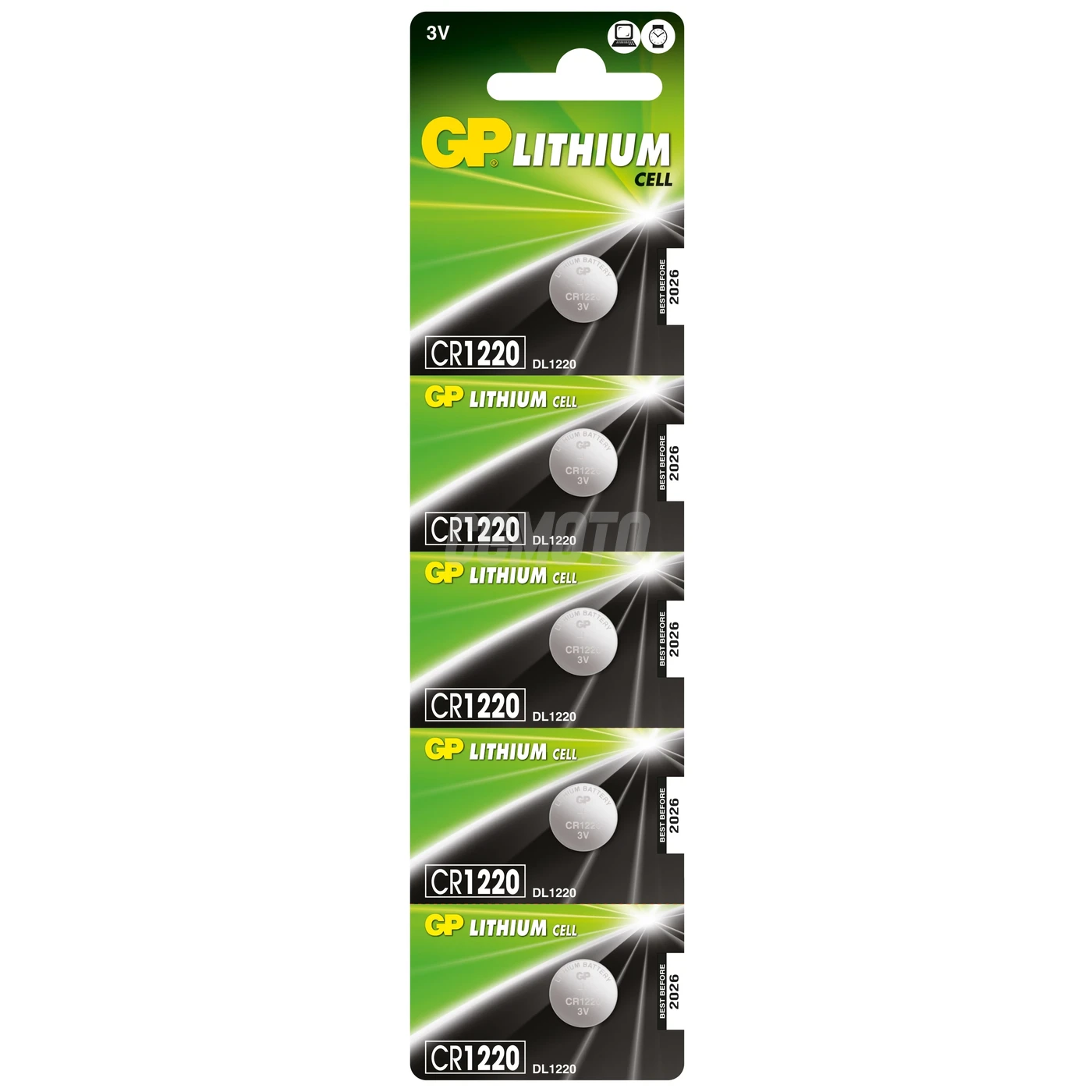 5 Knopfzellen  Lithium CR1220 3 V