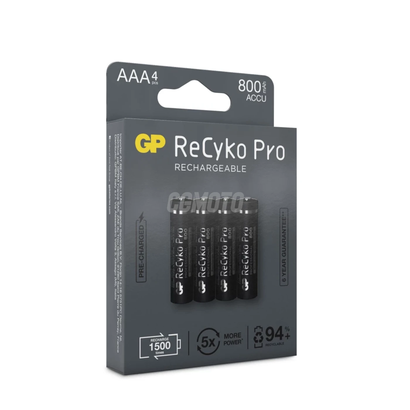 Blister mit 4 Batterien wiederaufladbar Recyko+ AAA 800mAh (Professionell) Blister mit 4 Batterien wiederaufladbar Recyko+ AAA 800mAh (Professionell)