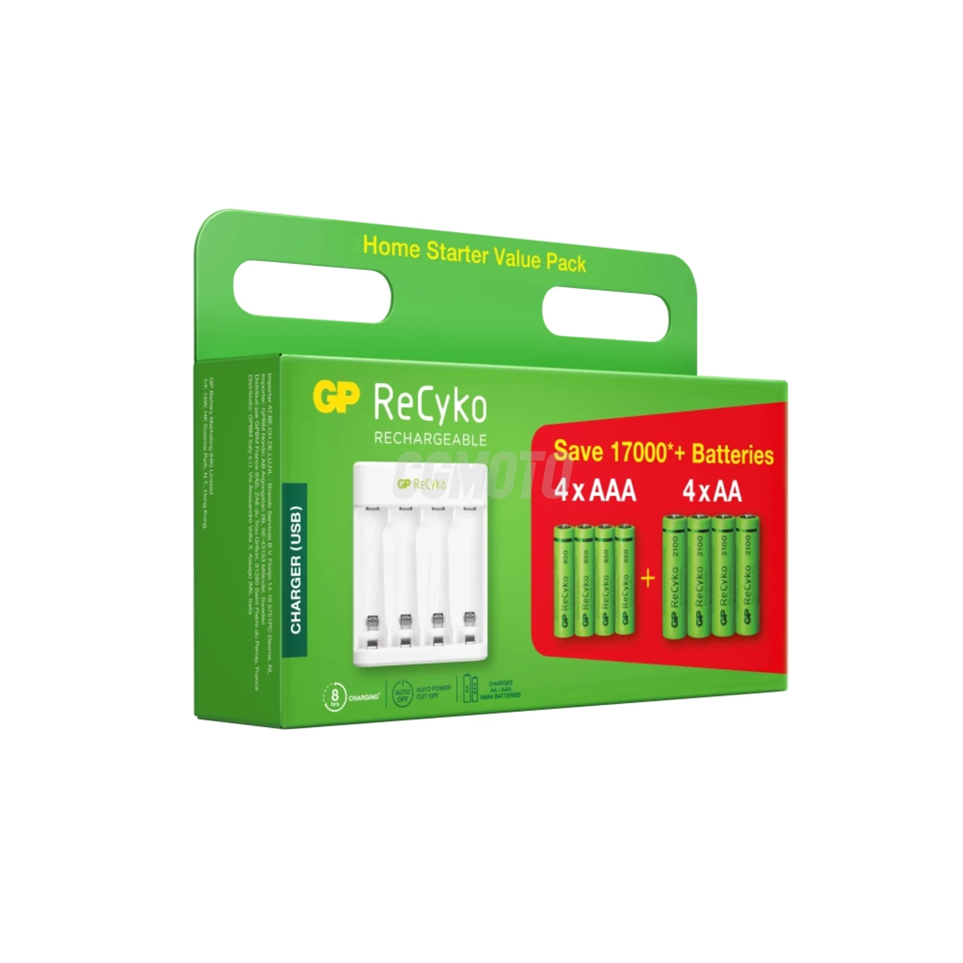 Display : Ladegerät E411 + 4xAA 2100mAh + 4xAAA 800mah