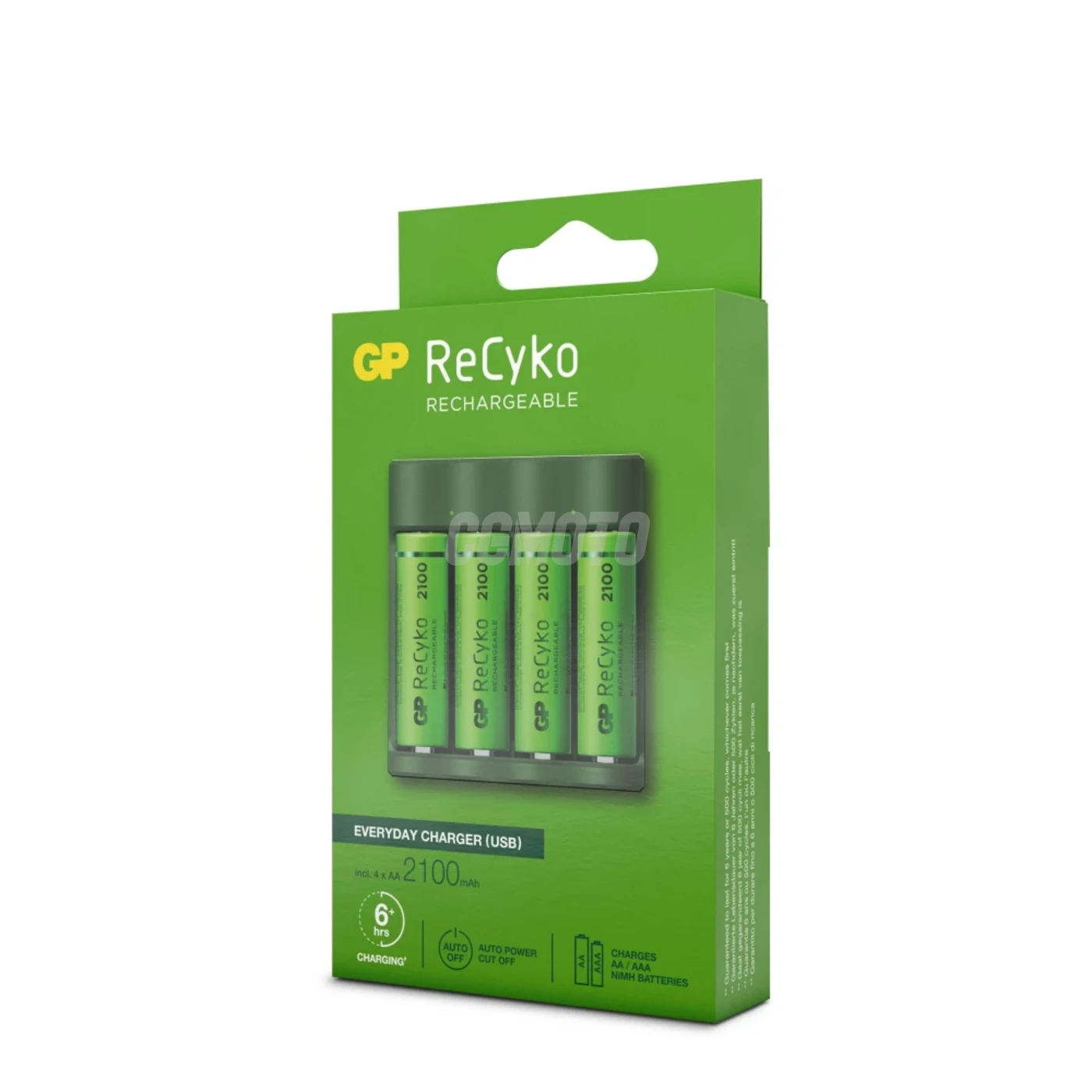 Ladegerät 6 Stunden GP B421 (USB) + 4 NiMH-Akkus AA 2000 mAh