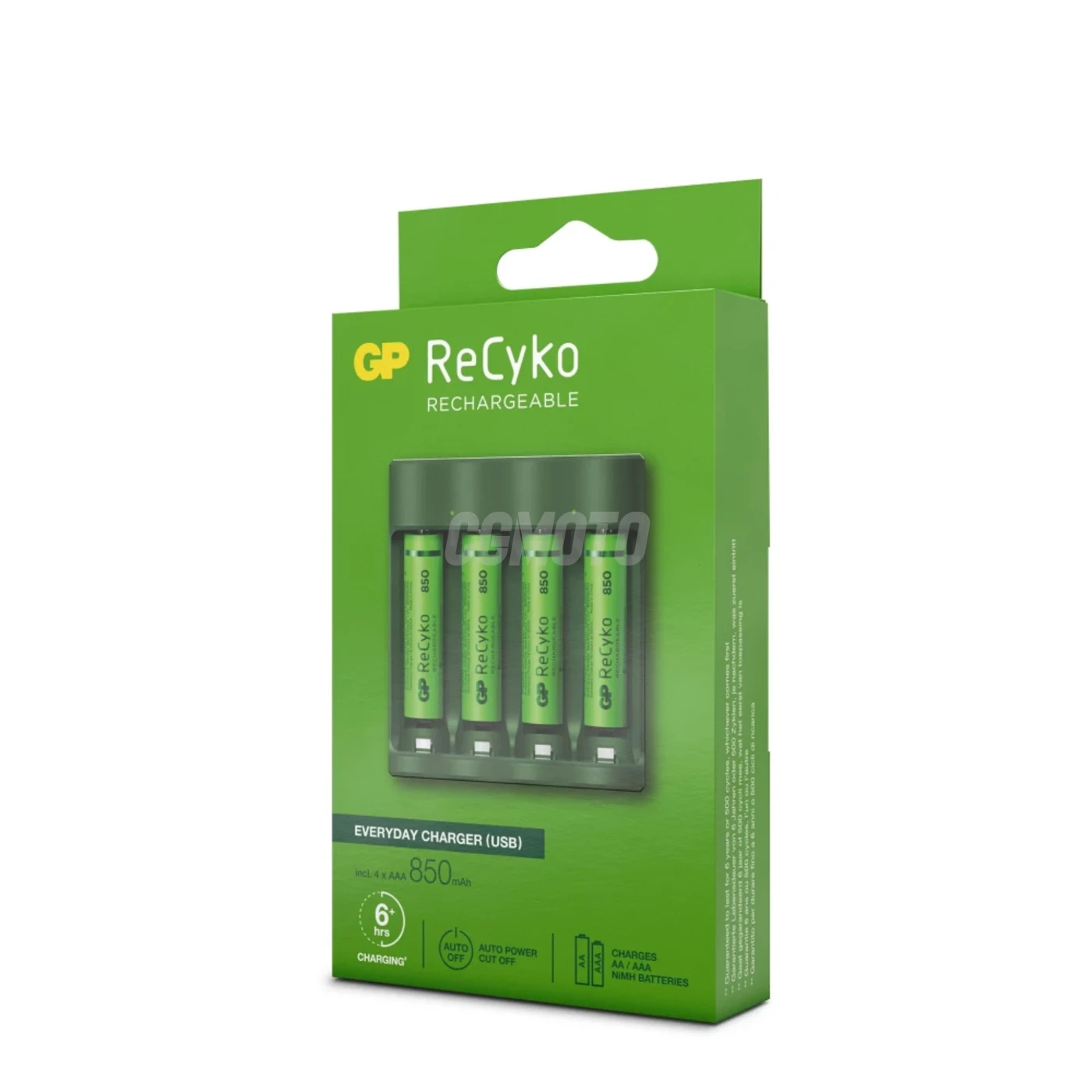 Ladegerät 6 Stunden GP B421 (USB) + 4 NiMH-Akkus AAA 850 mAh