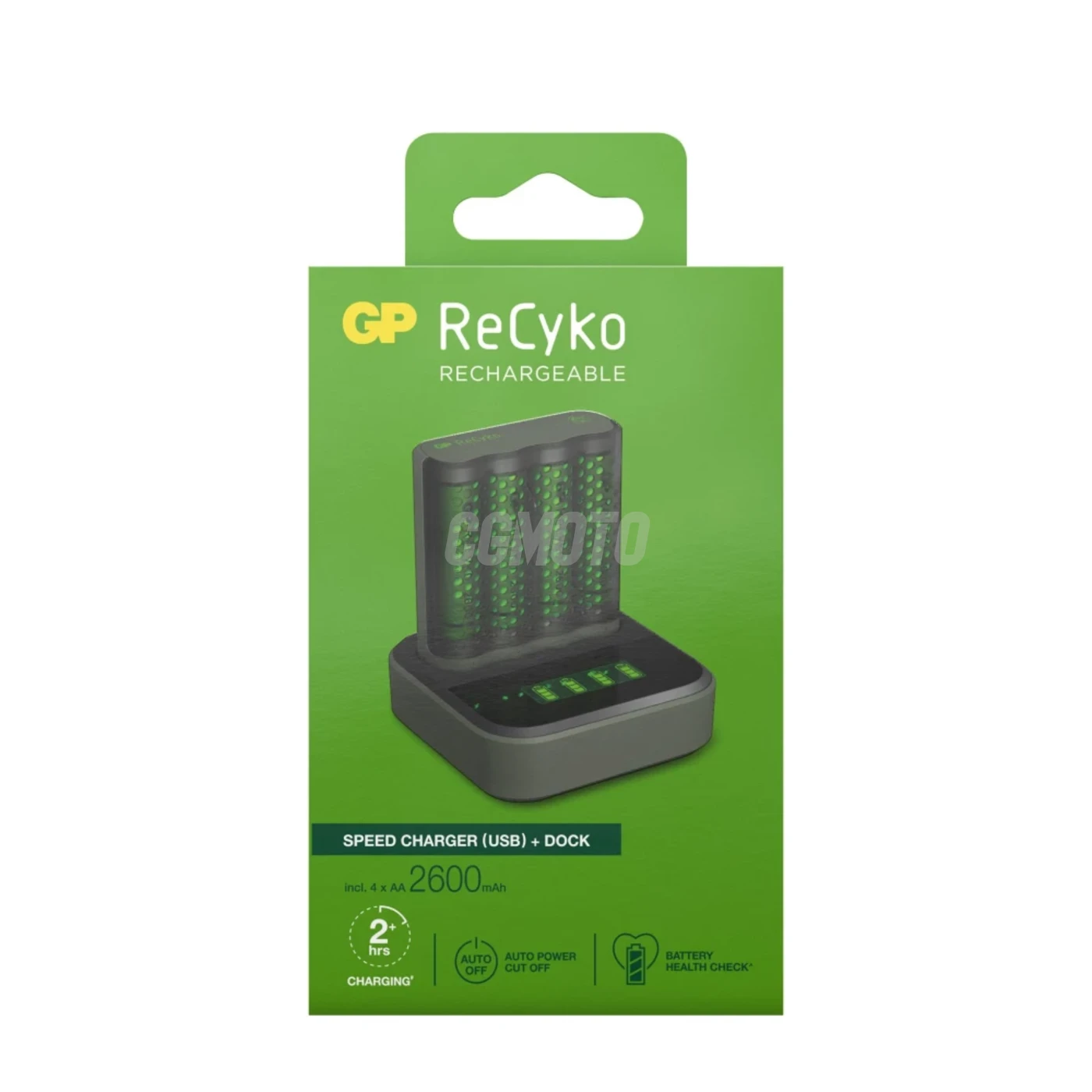 Schnellladegerät 2-4 Stunden M451 USB + 4 NiMH-Akkus AA  2600 mAh + Station D451