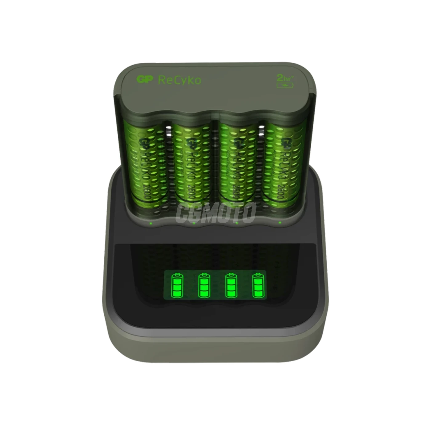 Schnellladegerät 2-4 Stunden M451 USB + 4 NiMH-Akkus AA  2600 mAh + Station D451