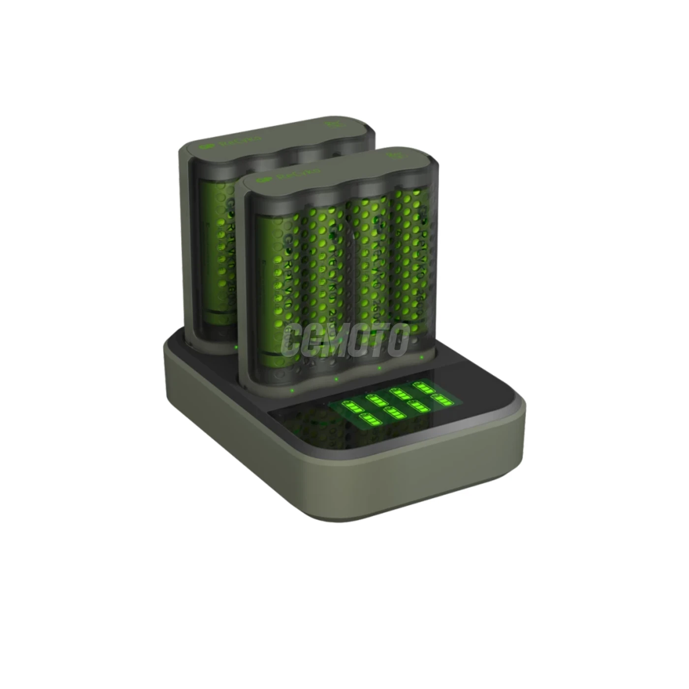 Schnellladegerät 2-4 Stunden M451 USB + 8 NiMH-Akkus AA  2600 mAh + Station D851