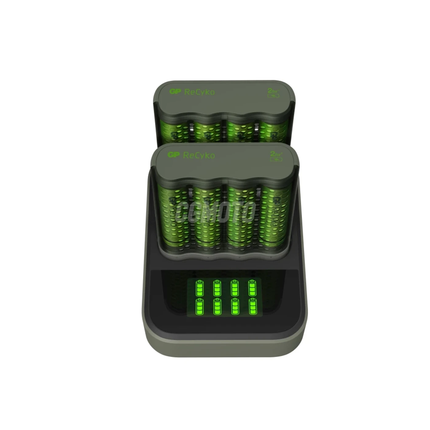 Schnellladegerät 2-4 Stunden M451 USB + 8 NiMH-Akkus AA  2600 mAh + Station D851