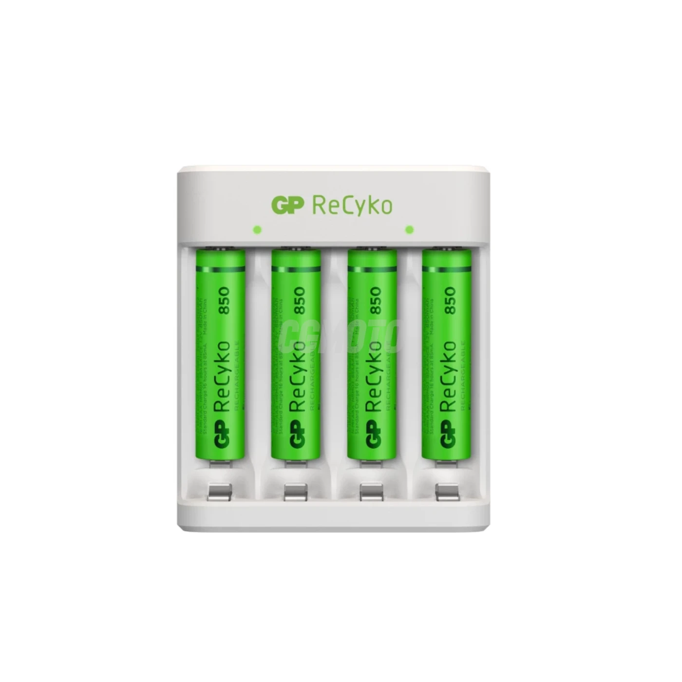 Standard-Ladegerät GP E411 + 4 NiMH-Akkus AAA 800 mAh