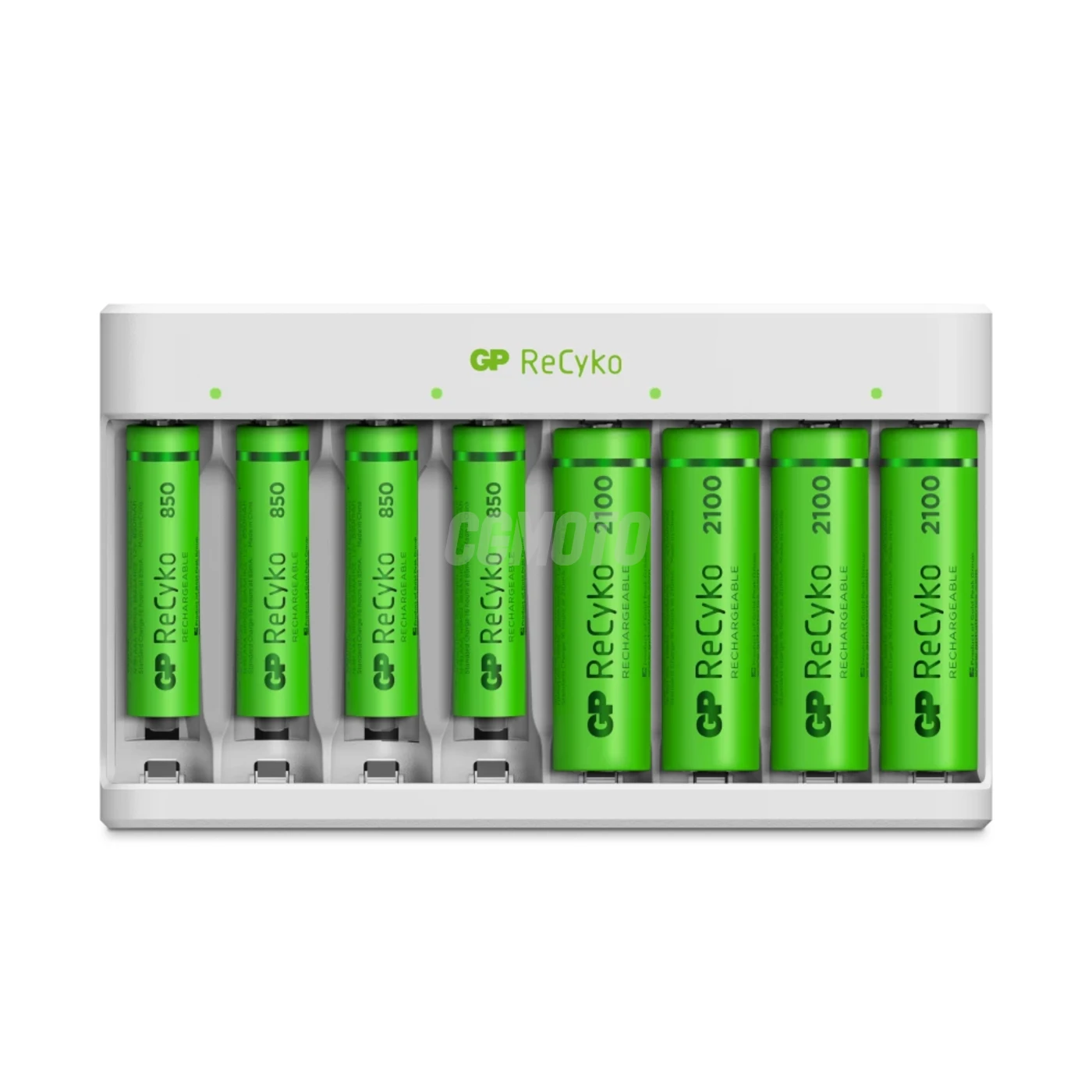 Standard-Ladegerät GP E811 + 8 NiMH-Akkus 4xAA 2100mAh + 4xAAA 850mah