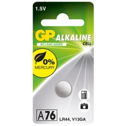 Alkaline Knopfzelle GP A76 / LR44 / V13GA - 1,5V - GP Battery