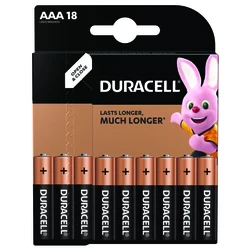 Duracell Basic LR03 AAA x 18 Alkaline-Batterien Duracell Basic LR03 AAA x 18 Alkaline-Batterien