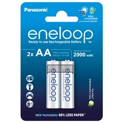 Panasonic Eneloop R6 AA 2000 mAh x 2 wiederaufladbare batterien (blister) Panasonic Eneloop R6 AA 2000 mAh x 2 wiederaufladbare batterien (blister)