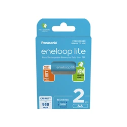 Panasonic Eneloop Lite NEW R6/AA 950mAh x 2 wiederaufladbare batterien (blister)