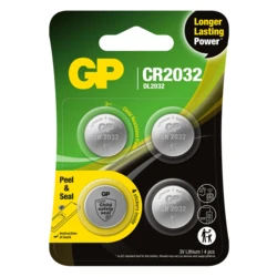 4 lithium-Knopfzellen CR2032 3 V 