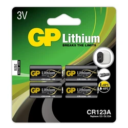 4 lithiumbatterien CR123A 3 V 