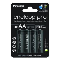 Panasonic Eneloop PRO NEW R6 AA 2500 mAh x 4 wiederaufladbare batterien (blister)