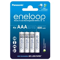 Panasonic Eneloop R03 / AAA 800mAh x 4 wiederaufladbare batterien (blister) Panasonic Eneloop R03 / AAA 800mAh x 4 wiederaufladbare batterien (blister)
