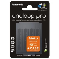 Panasonic Eneloop PRO NEW Ni-MH 930mAh R03/AAA x 4 wiederaufladbare batterien (blister + kasten) Panasonic Eneloop PRO NEW Ni-MH 930mAh R03/AAA x 4 wiederaufladbare batterien (blister + kasten)