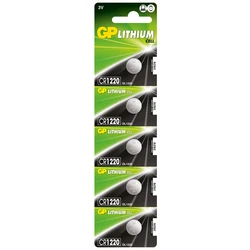 5 Knopfzellen Lithium CR1220 3 V 5 Knopfzellen Lithium CR1220 3 V
