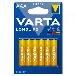 Varta LONGLIFE LR03/AAA x 6 batterien (blister) Varta LONGLIFE LR03/AAA x 6 batterien (blister)