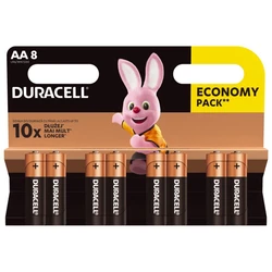 Duracell Duralock Basic C&B LR6 AA x 8 Alkaline-Batterien Duracell Duralock Basic C&B LR6 AA x 8 Alkaline-Batterien