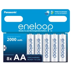 Panasonic Eneloop R6/AA 2000 mAh Ni-MH x 8 wiederaufladbare batterien (blister)