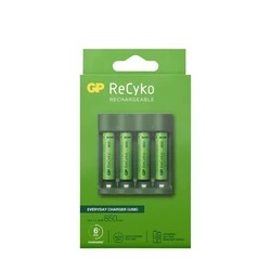 Ladegerät 6 Stunden GP B421 (USB) + 4 NiMH-Akkus AAA 850 mAh