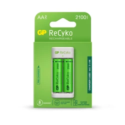 Standard-Ladegerät GP E211 + 2 NiMH-Akkus AA 2100 mAh Standard-Ladegerät GP E211 + 2 NiMH-Akkus AA 2100 mAh