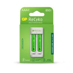Standard-Ladegerät GP E211 + 2 NiMH-Akkus AAA 850 mAh Standard-Ladegerät GP E211 + 2 NiMH-Akkus AAA 850 mAh